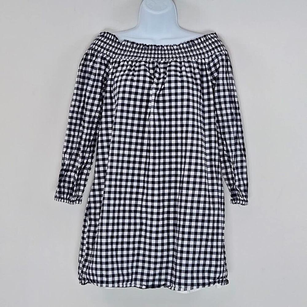Abercrombie & Fitch Mini Dress Pullover Smocked Lined Prairie Gingham Size M